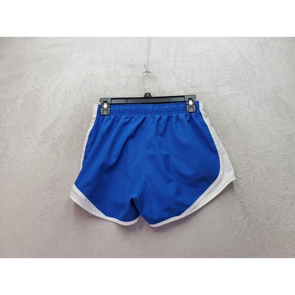 Nike Running Shorts Women's Medium Blue Mesh Panel Activewear Elastic Waist Logo - Picture 2 of 4
